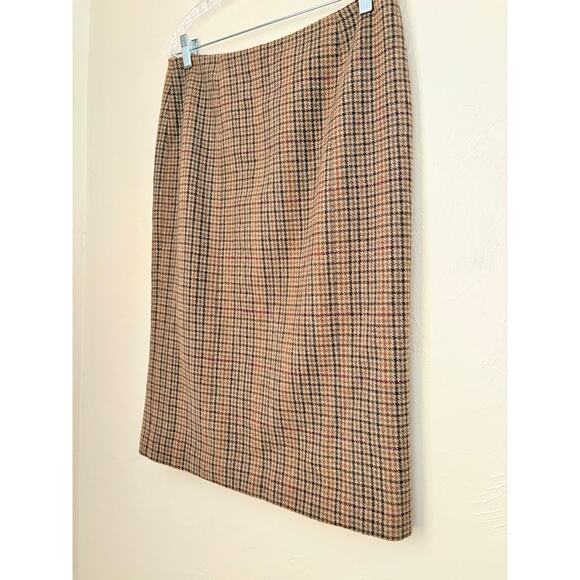Dana Buchman Vintage Plaid Wool Skirt - Size 8 - Picture 2 of 4